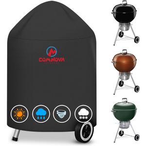 Comnova Charcoal BBQ Cover - Heavy Duty Waterproof for Weber Kettle, Cuisinart Kettle and More