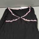 REORIA Sexy Lace Long Sleeve Shirts for Women V Neck Slim Fitted Y2K Trendy Fall Going Out Tops Clothing (Small, Black)