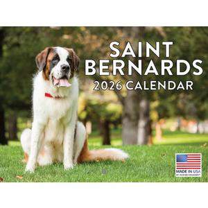 Saint Bernard Calendar 2026 Wall 12 Month Monthly Saint Bernards Gifts For Saint Bernard Lovers Women Men Mom Dad | American Made In The USA
