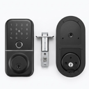 Smart Door Lock with Handle: Kucacci Keyless Entry Digital Door Lock for Front Door - Fingerprint Keypad Smart Dnob - Generate Passcode Remotely - App Control - Easy Installation(Black)