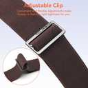 No Show Stretch Belt for Women Invisible Adjustable Strap Belt with Flat Buckle for Jeans Pants Dresses (Suit for US Size 16+, 2pcs/Black+beige)