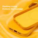 for iPhone 16 Pro Leather Case, Grain Cowhide Genuine Leather, Protective Case for iPhone 16 Pro 6.3 inch Compatible with Magsafe, Metal Buttons & Camera Bezel (Yellow)