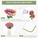 Thiccywoov 30 Pcs Rose Artificial Flowers in Bulk Lifelike Long Stem Silk Roses Bouquets Realistic Faux Flowers for Wedding Bridal Shower Home Decor Floral Arrangements Table Centerpiece(Dusty)