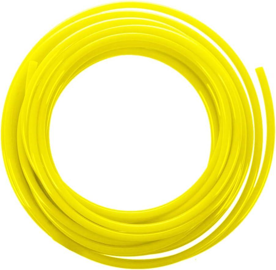 Beduan Pneumatic Tubing Pipe 5/32" OD Yellow Air Compressor PU Line Hose Tube for Water Fluid Transfer 10Meter 32.8ft