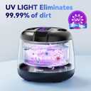 Ultrasonic Retainer Cleaner Machine 48kHz, Dental Cleaning Pod, Ultrasonic Retainer Cleaner for Dentures, Aligners, Mouth Guards, Toothbrush Heads and Jewelry with 200ML Capacity, LAB Supply