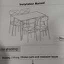 GarveeHome Dining Table Set for 4, Kitchen Table with Upholstered Chairs for Kitchen Room and Small Spaces (Vintage, Table with 4 Chairs)