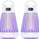 Zappify Zapper 2.0 Pro - 2 Pack Portable Bug Zapper, Indoor & Outdoor, Cordless Rechargeable Mosquito Zapper, Hanging Hook, 1500V High Voltage, Trap for Fly, Insect, Mosquito & Bugs