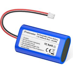 7.4V 2600mAh Rechargeable Battery Lithium li ion Batteries with XH2.54-2P Connector for Electronics, Lighting, Equipment 7.4v Battery Pack