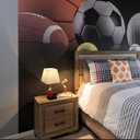 HERBESTBAY Kids Table Lamp, 14-Inch Bedside Lamp Adorable Football, Basketball, Hockey, and Baseball Design with Cute Shade - Ideal for Bedroom Decor, Includes LED Bulb