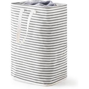 70L Freestanding Laundry Hamper, Collapsible Waterproof Clothes Basket with Easy Carry Long Handle, Washing Bag for Clothes, Toys (1 Pack, Grey)