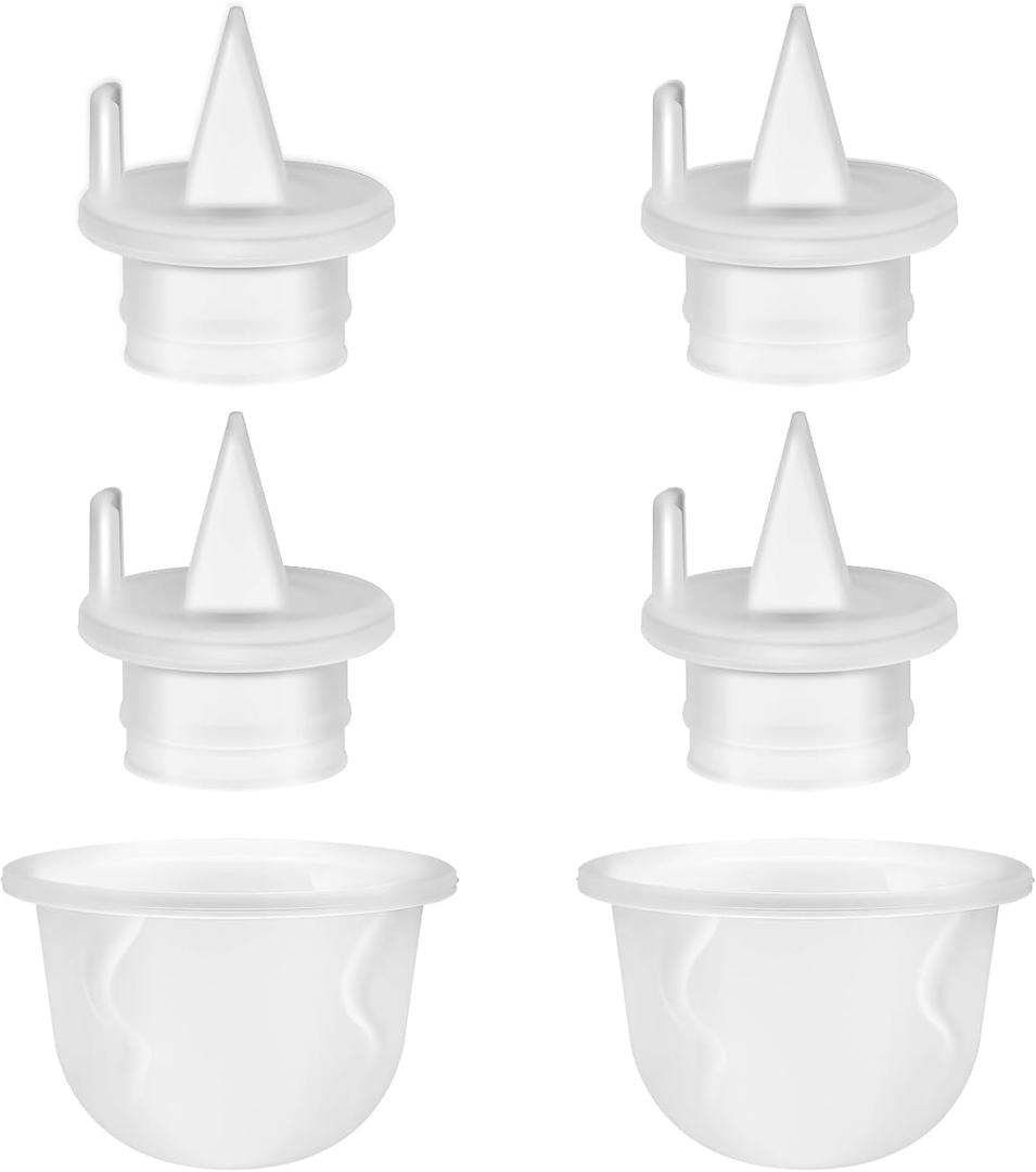 2 x 6pcs Breast Pump Replacement Parts for Babybuddha, Include 4 Silicone Duckbill Valves and 2 Silicone Diaphragms BPA-Free DEHP-Free Bbreast Pump Replacement for Zomee Z1/Z2