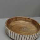 Kimona Fruit Bowls Wood Fruit Bowl or Decorative Bowl for Table Dcor for Kitchen Counter or Farmhouse Christmas Centerpiece (10" X 10" X 2.5")