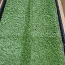 Ottomanson Artificial Grass Puppy Potty Training Pad with Tray, 15" x 30" Reusable Pee Pad for Small Pets and Dogs