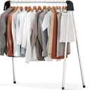 APEXCHASER Clothes Drying Rack Foldable, Stainless Steel Laundry Drying Rack Collapsible, Clothes Hanger for Sweater Baby Clothes Towel for Indoor & Outdoor, Portable Clothes Airer for Travel (48 inch)