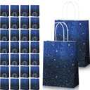 Marspark 32 Pieces Galaxy Bags Starry Gift Goodie Pouch Space Party Favor Bags Galaxy Treat Candy Bag for Space Stars Themed Birthday Decorations Supplies