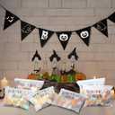 100 Pcs Halloween Makeup Cosmetic Bag Bulk PVC You Have Been Booed Bag Halloween Boo Basket Stuffer Item Ghost Party Favor Toiletry Travel Pouch with Zipper for Candy Goodie Birthday Gift Accessory