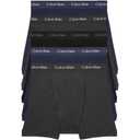 Calvin Klein Men's Cotton Stretch 5-Pack Boxer Brief, Color 1 Black, 2 Blue, 2 Gray, Size M