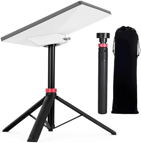 Portable Tripod Stand for Starlink Mini – Compatible with New & Old Pipe Mount Adapters, Lightweight 0.9 lb Aluminum Folding Base with Carry Bag for Camping, RV, Travel (Red)