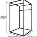 Clothing Store Fitting Room with Shading Curtain, Portable Temporary Mobile Privacy Protection Dressing Room, Foldable Mall Simple Changing Room for Office Outdoor Activity, 200x100x95cm(Beige), 39x39x78in