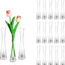 Glasseam Glass Bud Vases for Centerpieces: 18pcs Clear Skinny Small Vase for Flowers - 7.8" Tall Single Rose Table Decorations for Wedding Party Bridal Showers Kitchen Home