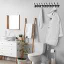 Coat Rack Wall Mount with 10 Tri Hooks, Stainless Steel 32 Inch – Black Matte Finish, Heavy Duty Wall Mounted Hook Rack for Coats, Hats, Towels, Scarfs, Robes, Bags, Entryway & Bathroom - 2 Pack