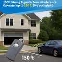 2 for 10 Dip Switch Multicode & Stanley Gate Opener Remote 300MHz & 310MHz,Compatible with 10 Digit Multicode Gate Opener,for Multi code Garage Door Opener Remote 3089 1050,Gate Remote Control Clicker