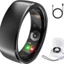 Smart Ring for Men Women Health Tracker with Heart Rate, Blood Oxygen, Blood Pressure, Sleep Monitoring, Fitness Step Tracking, IP69 Waterproof Rings for iPhone and Android,Up to 7-Day Battery Size 12