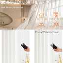 Kayne Studio Boho Semi Sheer Pinch Pleated Curtains,Linen Blended 95 Inches Long Window Treatments,Light Filtering Pinch Pleat Drapes for Farmhouse Living Room 36" W x 102" L,18 Hooks,Beige,2 Panels