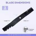 SuperDi 2-Pack Z335M Z345R Z335E Mulching Blades Replacement for John Deere 42" Mower Z TRAK Mower M170642 Z345R X330 X350 X354 X370 X380 UC22008