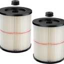 17816 Filter for Craftsman Shop Vac 9-17816 Wet Dry Vac, Replacement Red Stripe Cartridge Filter Compatible with Craftsman 5/6/8/12/16/32 Gallon and Larger Vacuum Cleaner, 2 Pack