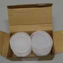 Tessco Yogurt Container Lids Clear Plastic Jar Lids Not Included Jar Replacement Compatible with Oui Yogurt Jars(24 Pieces)