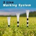 Professional Plastic Golf Tees 160 Pack (3-1/4" or 2-3/4" 100 Pack & 1-1/2" 60 Pack), Reduces Friction & Side Spin, Enhanced Durability & Stability