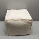 ZICOTO Beautiful Boucle Pouf Ottoman and Foot Rest - Elevate Your Living Room Decor with Lightweight Comfort and Charm - A Round Modern Foam Filled Foot Stool Perfect to Rest Your Feet (Beige)