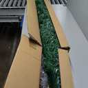 Goplus 6ft Fiber Optic Artificial Christmas Tree, Pre-Lit Xmas Tree with Colorful Snowflake LED Lights, 220 Branch Tips, Foldable Metal Base, for Holiday, Office, Home Decor