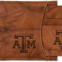 NCAA Standard Genuine Leather Slider Wallet - 2 Gifts in One