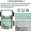 Large Flour Storage Container Bin 25lb, 2Pack Airtight Rice Storage Containers with Wheels Seal Locking Lid, BPA Free with Measuring Cup&Scoop for Flour, Rice, Grain(Green)