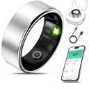 Smart Health Ring for Women Men Fitness Tracker with Heart Rate, Blood Oxygen, Blood Pressure, Sleep Monitoring, Step Counting, IP68 Waterproof for iOS and Android, No APP Fee, Silver 8