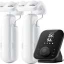 SwitchBot Smart Automatic Curtain Opener 2 Packs with Hub3 - Bluetooth Remote Control with App/Timer, High-Performance Motor, Unlimited Power, Add Hub to Compatible with Alexa, Google Home, HomeKit