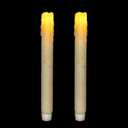 Taper Candles-Led Melted Dripping Honeycomb Flickering Flameless Candles with Timer,9 inch Tall,Ivory,Pack of 2