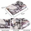 Luxurious Natural Marble Soap Dish Tray Marble Soap Holder Trinket Plate for Bathroom Sink Kitchen Countertop Bedroom Vanity Bathroom Accessory Rectangular (2 Pack)