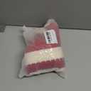 FRAMICS Farmhouse Linen Valance for Windows Boho Crochet Short Curtain with Tassel Country Red Valance for Kitchen Light Filtering Rod Pocket Window Treatment for Bathroom, 1 Panel, 52" W x 18" L