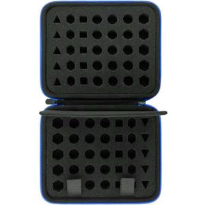 Durability Dices Storage Organizers With Removable Slotted Tray And Handle For Safe Transport Compacts Dices Tray And Case (Blue)