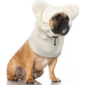 Winter Dog Hats Quiet Ears for Dogs Ear Muffs Pet Neck Warmer Scarf Hoodie Noise Protection Cover Beanie Head Wrap Costume for Pet Dog Cats(Apricot,L)