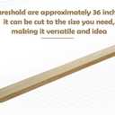 Kigley Solid Red Oak Interior Threshold Wood Overlap Threshold Doorways Reducer Threshold, 36 Inches Long (Classic Style), 36 x 3.5 x 0.63 Inches