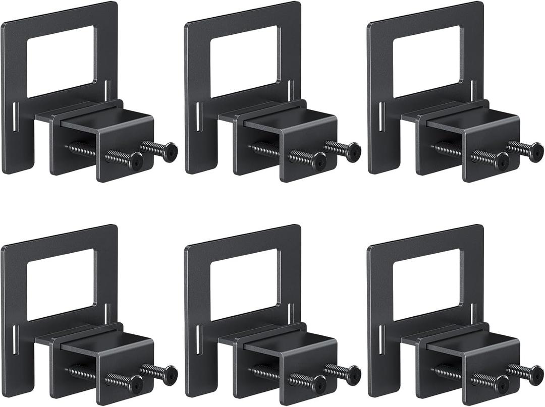 6 PCS AntiSlip Mattress Slide Stopper Grippers, Heavy Duty Metal Bed Frame Holder in Place, Keep Mattress from Sliding Gripper, Adjustable, Black