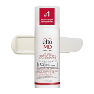 EltaMD UV Clear Face Sunscreen, Oil Free Sunscreen for Sensitive Skin with Zinc Oxide, Dermatologist Recommended