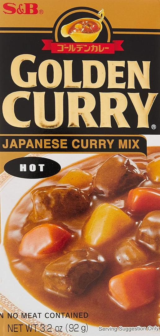 S&B, Golden Curry Sauce Mix, Hot, 3.2 oz (3.2 Ounce (Pack of 1)) BB Date 19/07/2027