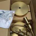 Battery Operated Wall Sconces set of Two,Wireless Wall Sconces with 10000mAh Dimmable Bulb and Remote,LED 15 Colors Rechargeable Gold Wall Sconce with Fabric for Bedroom Living Room Hallway Wall Decor (2 Pack)