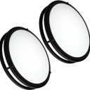 OOWOLF 2-Pack 36W 13inch LED Flush Mount Ceiling Light Fixture Dimmable Matte Black, Easy to Install LED Ceiling Lamp Fixture Without Flicker, Super Bright 3600LM 5000K Daylight White