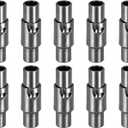 Uxcell Leather Cord End Clasp, 10 Pcs 3mm Hole Leather Clasps, Cord End Caps Closures for Jewelry Making DIY Crafts, Black